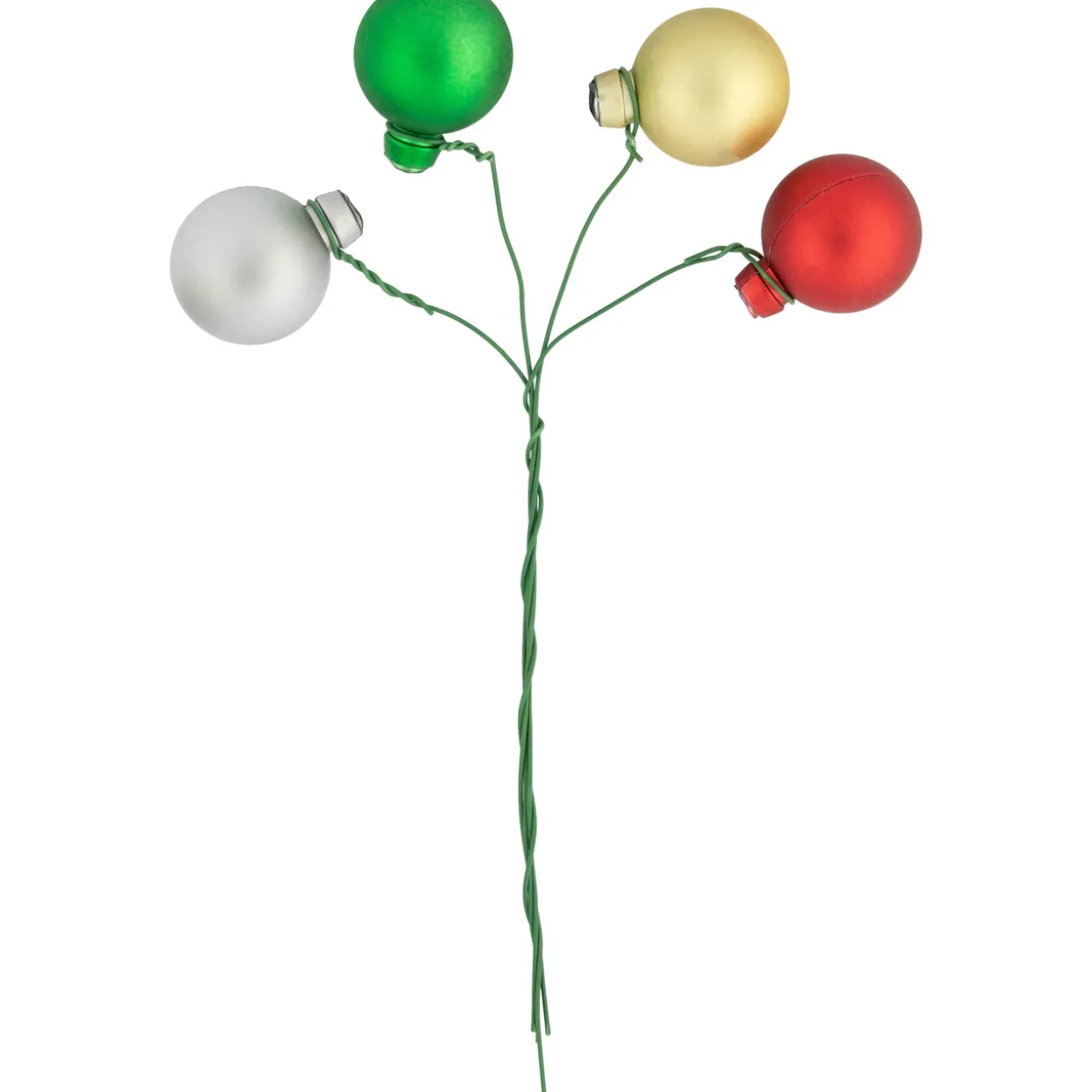 6.75" Traditional Colors Shatterproof Ball Ornament Christmas Pick