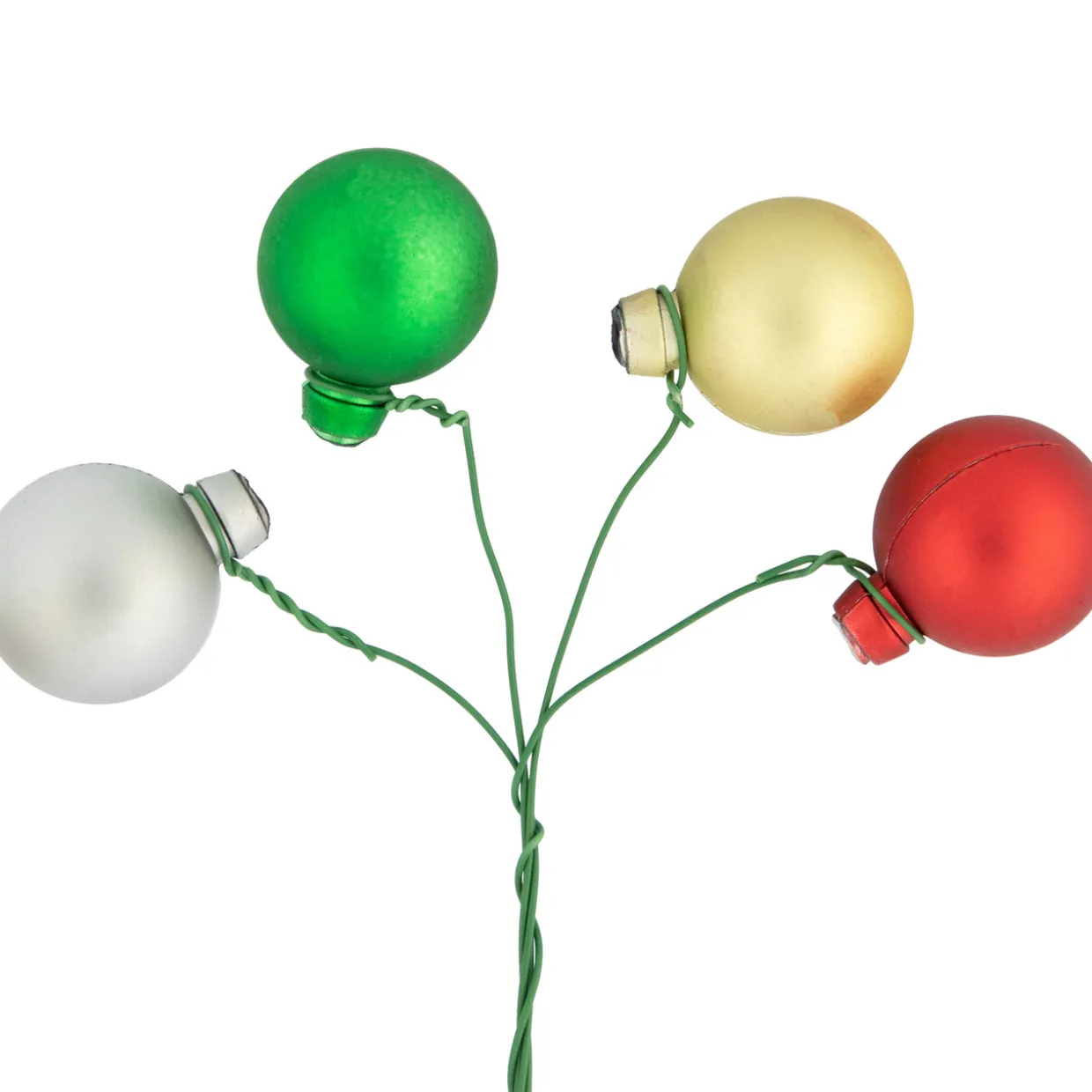 6.75" Traditional Colors Shatterproof Ball Ornament Christmas Pick