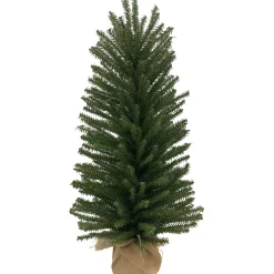 18" Traditional Scottsdale Mini Pine Artificial Christmas Tree with Burlap, Unlit