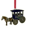 3.25" U.S. Mail Parcel Horse and Buggy Christmas Ornament with European Crystals