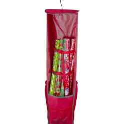 36” VerticalHanging Christmas Decoration Organizer Storage Bag - 36" - Red and Green