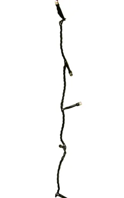 368 Warm White LED Battery Operated 8-Function Christmas Lights - 90 ft Black Wire