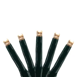 200 Warm White LED M3 Cluster Wide Angle Mini Christmas Lights - 20.5 ft Black Wire