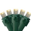 300 Warm White LED Wide Angle Christmas Lights - 74.75 ft Green Wire