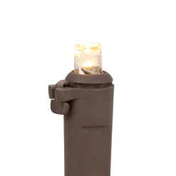 100 Warm White LED Wide Angle Christmas Lights - 33 ft Brown Wire