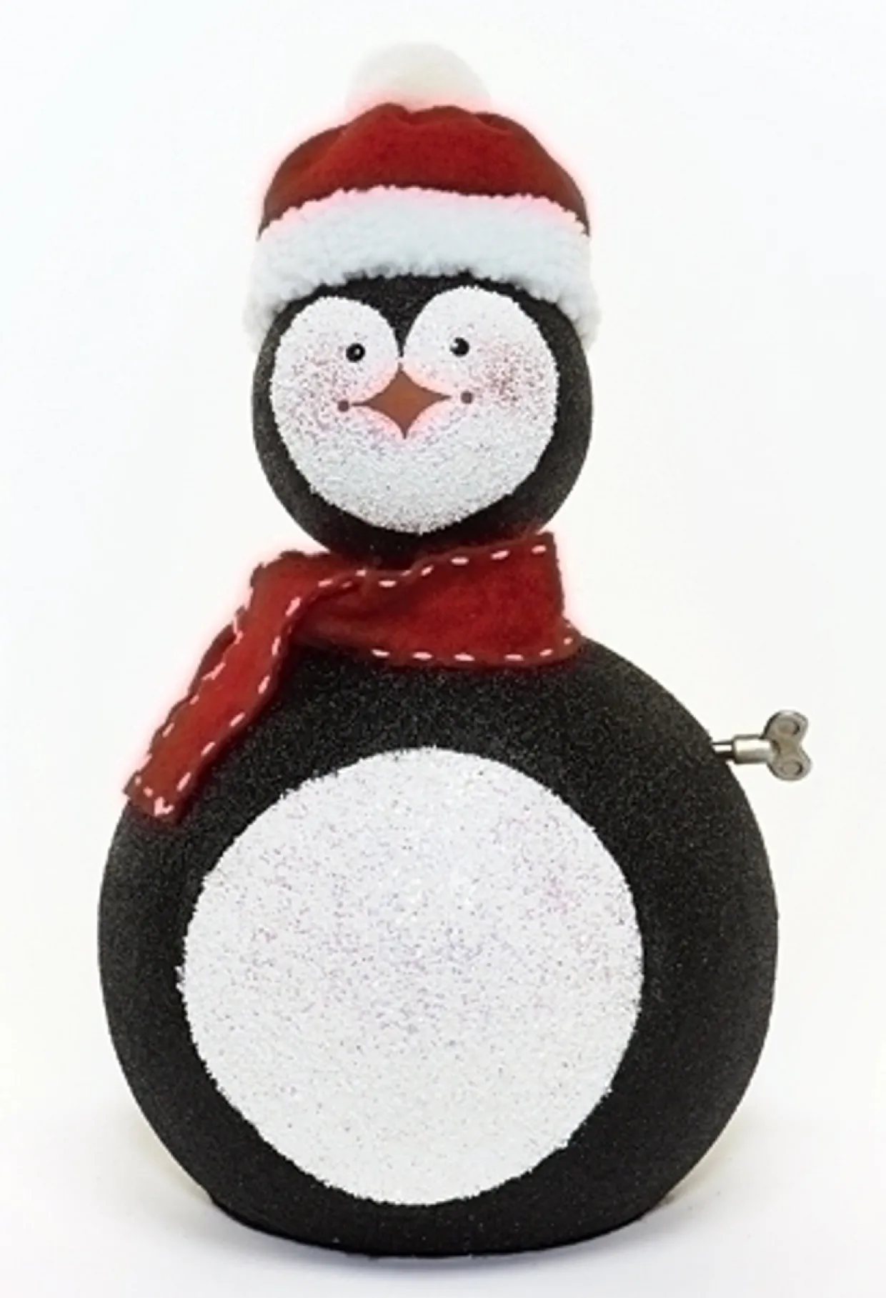 14" White and Black Musical Penguin Christmas Figurine