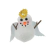 5" White and Gold Angel Snowman with Halo Christmas Ornament