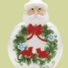 7.5" White and Green Scandinavian Santa Claus Christmas Figurine