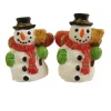 288 White and Orange Friendly Snowman Christmas Taper Candle Rings 1.25"
