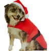 32" White and Red Santa Claus Dog Costume With a Hat - Size: S