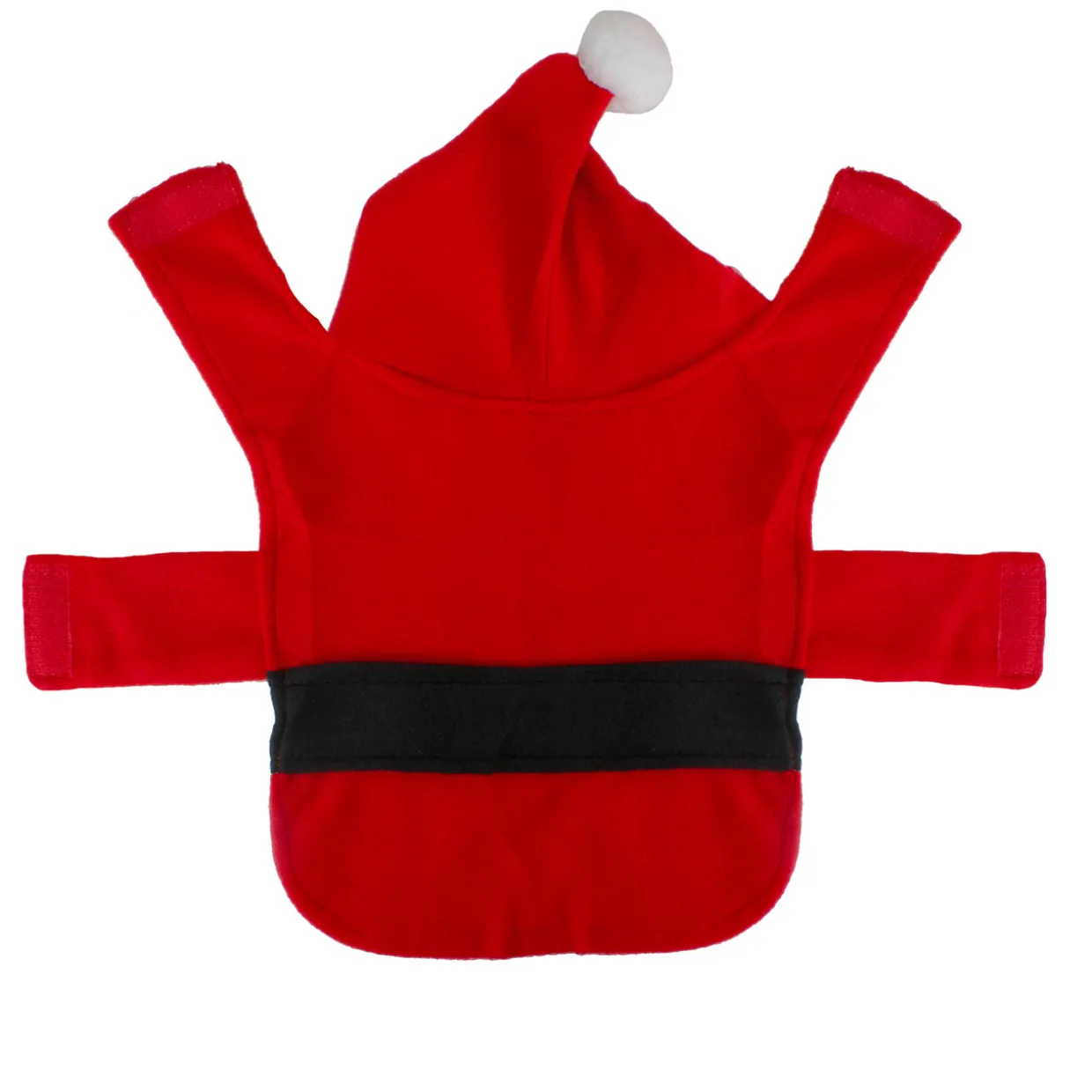 32" White and Red Santa Claus Dog Costume With a Hat - Size: S