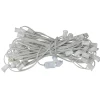 50' White Commercial C7 Christmas Light Socket Set