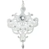 9.5" White Elegant Jeweled Lace Doily Style Christmas Ornament