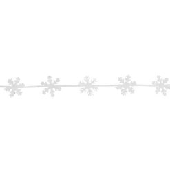 4' White Felt Winter Snowflake Garland