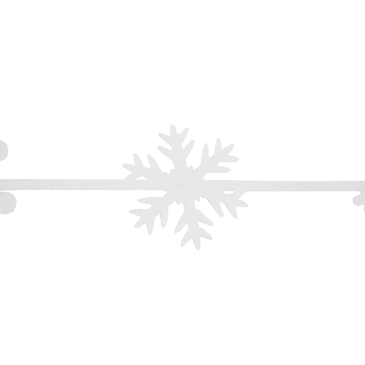 4' White Felt Winter Snowflake Garland
