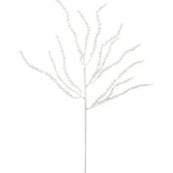 27" White Glittered Weeping Christmas Spray