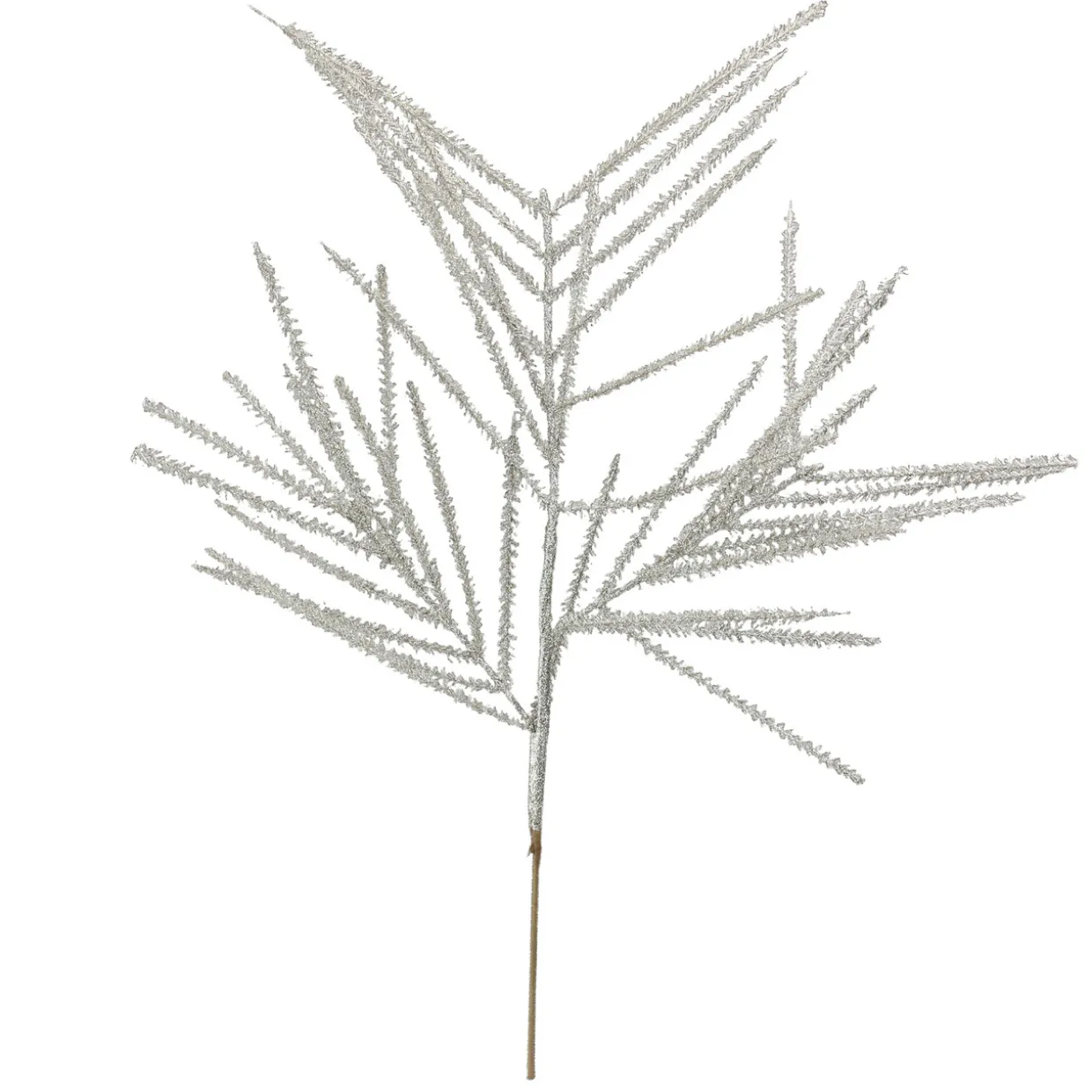 27" White Glittered Wispy Wheat Artificial Christmas Spray