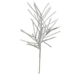 27" White Glittered Wispy Wheat Artificial Christmas Spray