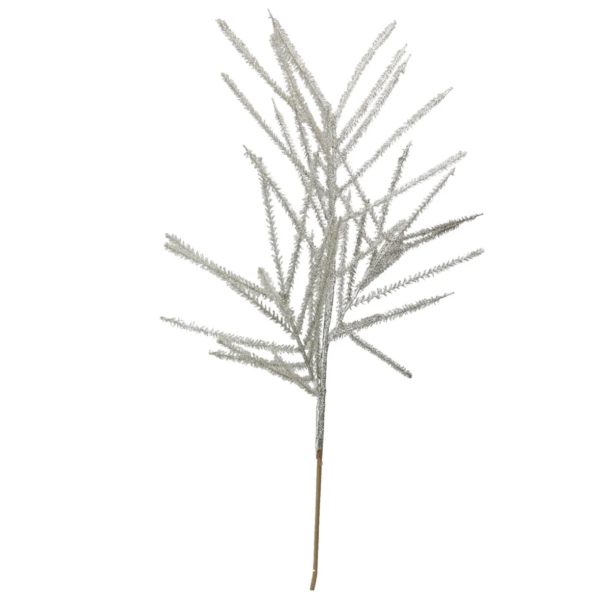 27" White Glittered Wispy Wheat Artificial Christmas Spray