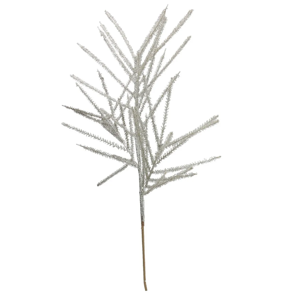27" White Glittered Wispy Wheat Artificial Christmas Spray