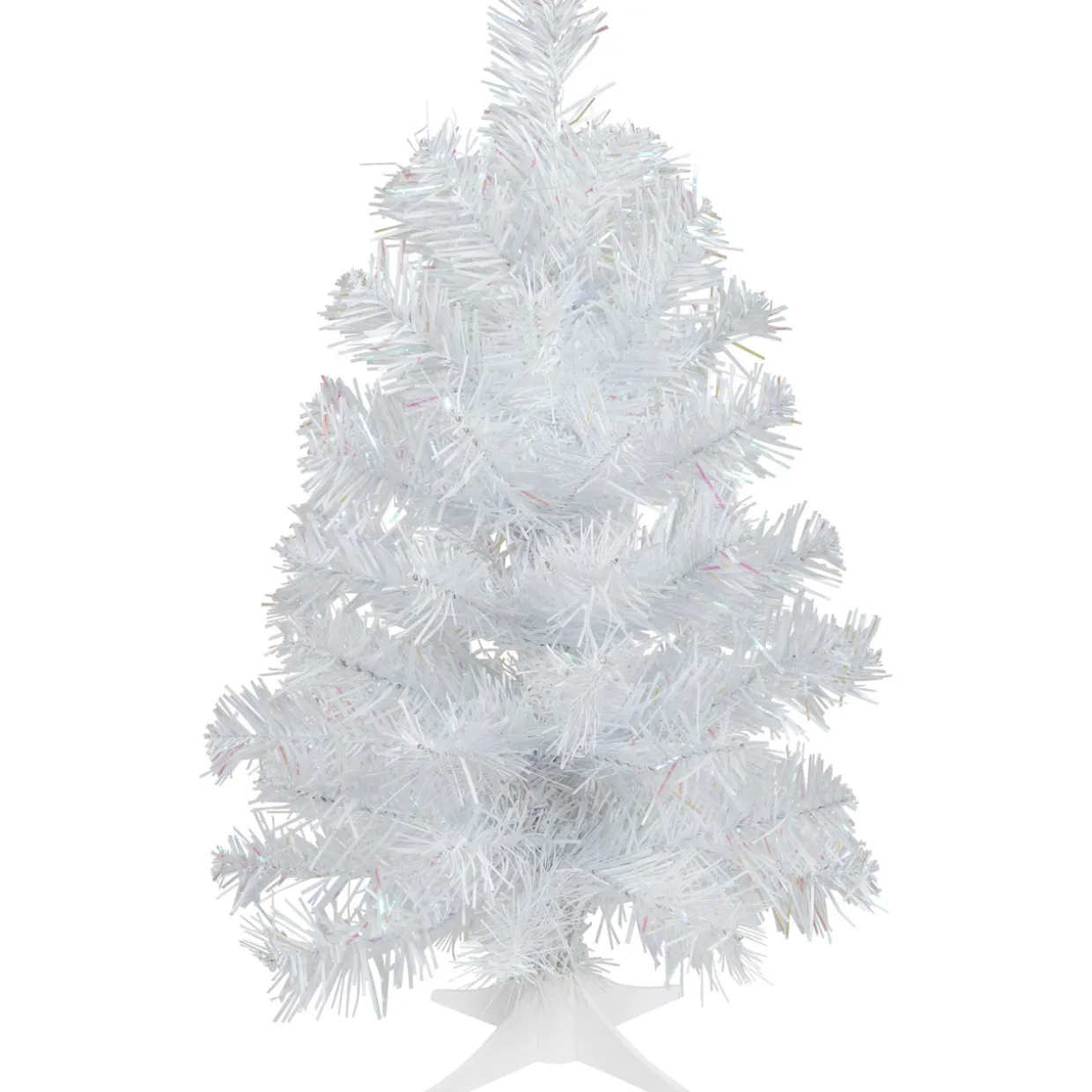 18" White Iridescent Spruce Artificial Christmas Tree - Unlit