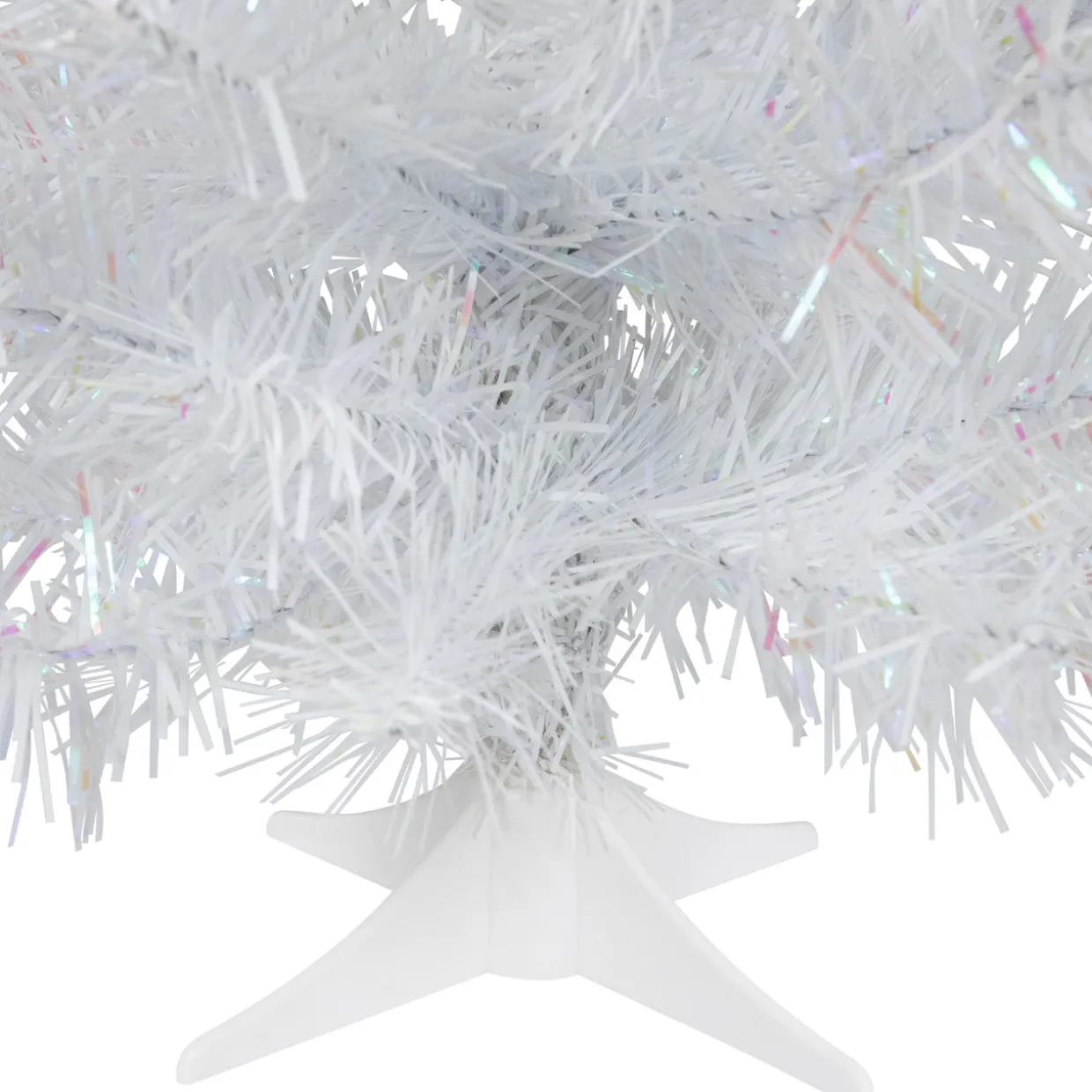 18" White Iridescent Spruce Artificial Christmas Tree - Unlit