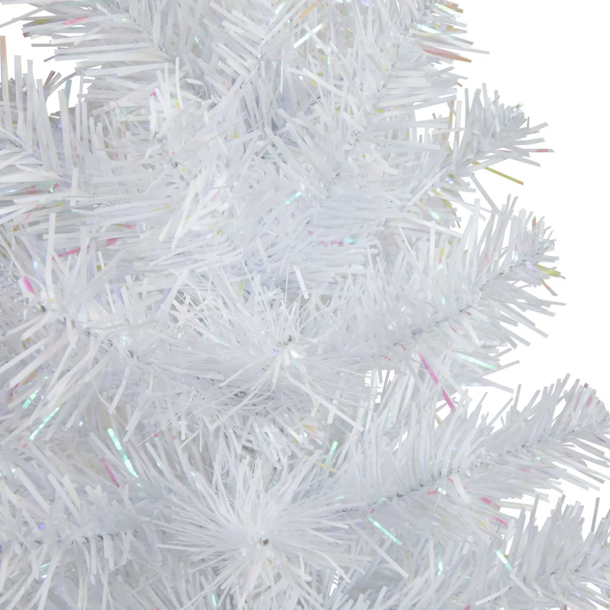 18" White Iridescent Spruce Artificial Christmas Tree - Unlit