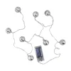 8 White LED Jingle Bell Novelty Christmas Lights - 3 ft Clear Wire