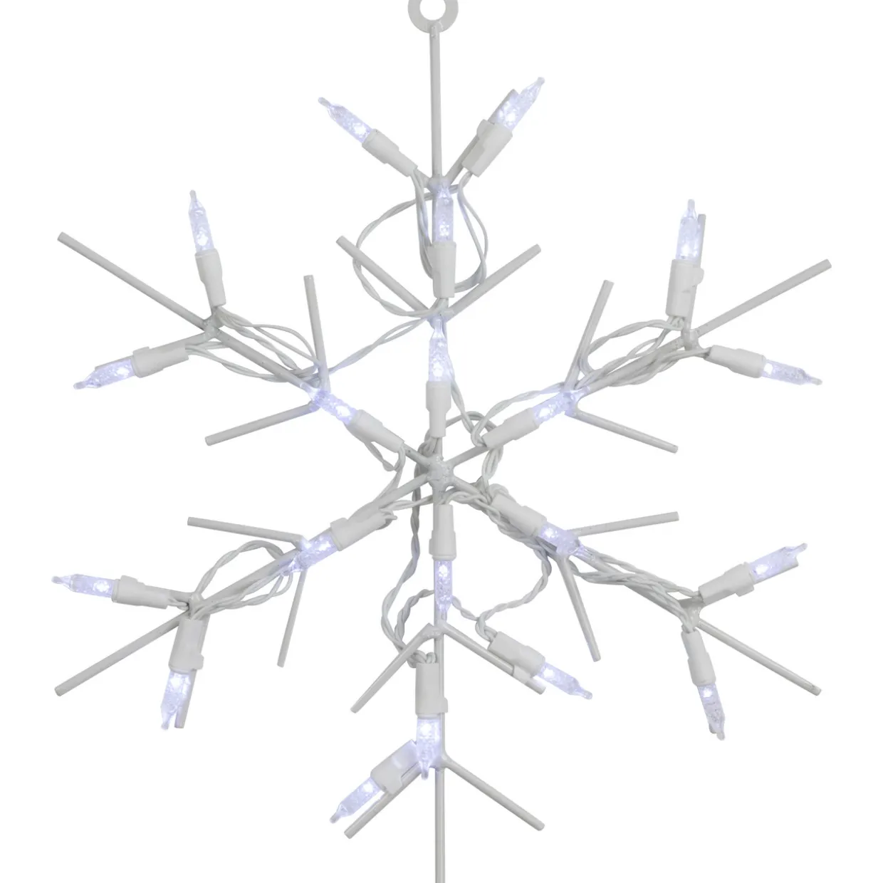 13" White LED Lighted Snowflake Christmas Window Silhouette