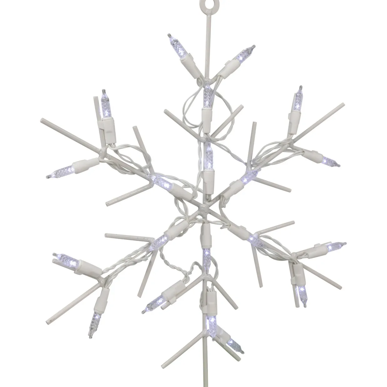 13" White LED Lighted Snowflake Christmas Window Silhouette