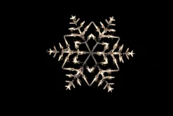16" White Lighted Snowflake Christmas Window Silhouette
