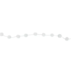 9' White Plush Snowball Christmas Garland