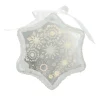 9" White Pre-Lit LED Sparkle Snowflake Scene Christmas Ornament