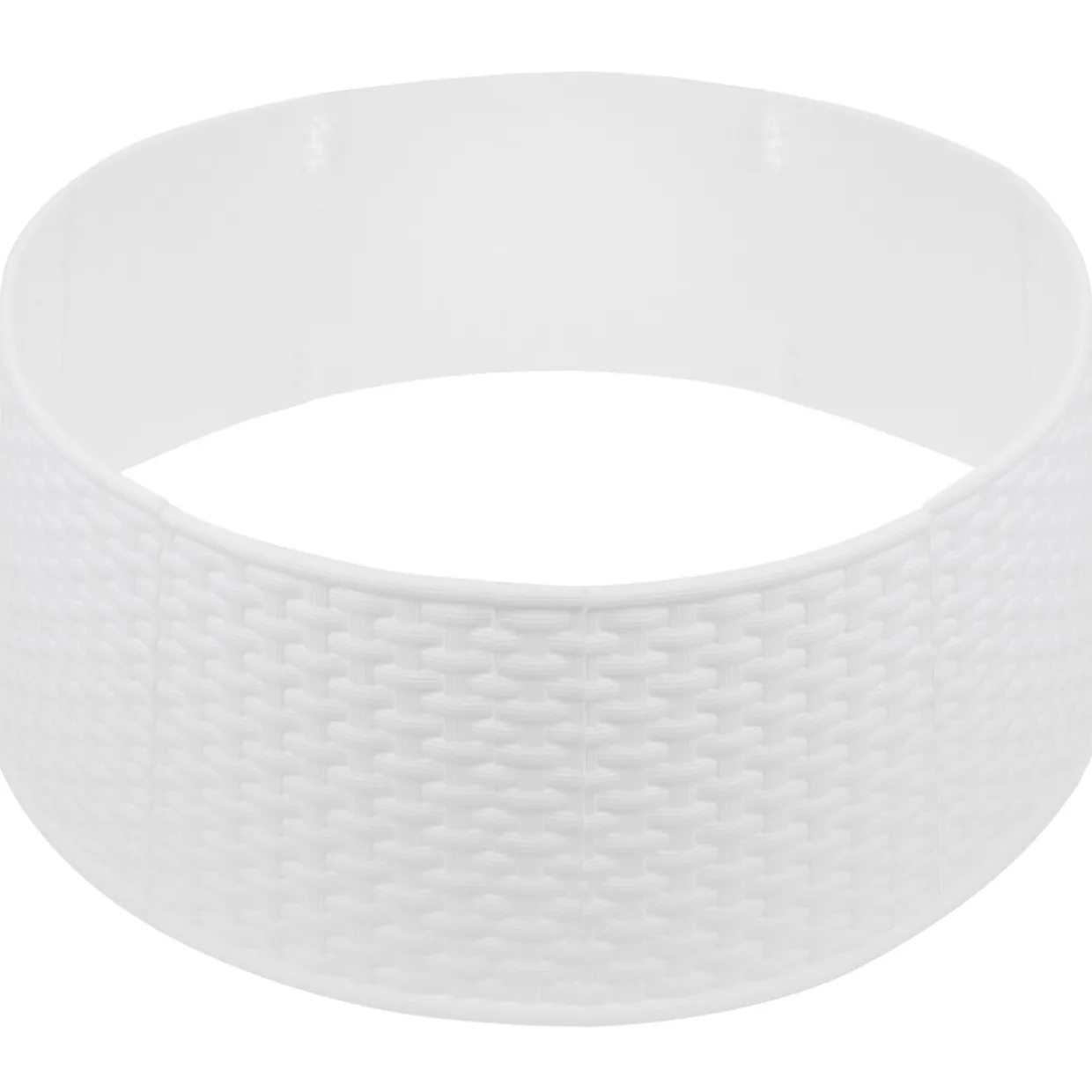 21" White Rattan Pattern Medium Christmas Tree Collar