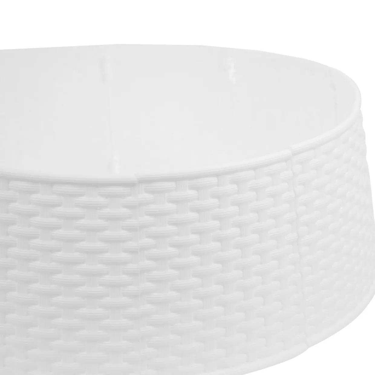 21" White Rattan Pattern Medium Christmas Tree Collar