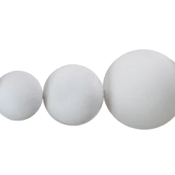 6' White Shiny and Matte Shatterproof Ball Christmas Swag