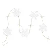 4' White Snowflakes on Jute Rope Hanging Christmas Garland