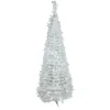 6' White Tinsel Pop-Up Artificial Christmas Tree, Unlit