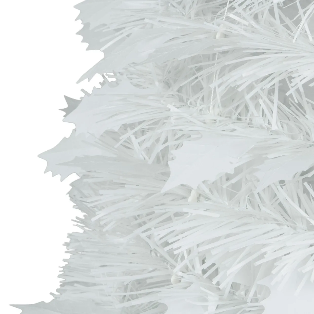 6' White Tinsel Pop-Up Artificial Christmas Tree, Unlit