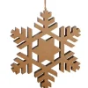 18.5" Winter Light Country Rustic Silver Glitter Snowflake Decorative Christmas Ornament