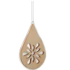 4.5" Winter Light Rustic Wooden Mirrored Onion Christmas Ornament