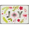12" Wood and Metal 'Joy' Christmas Wall Sign