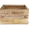 18" Wood Crate "Lay Presents at My Feet" Christmas Tree Collar