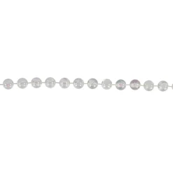 33' x .5" Clear Iridescent Beaded Artificial Christmas Garland, Unlit