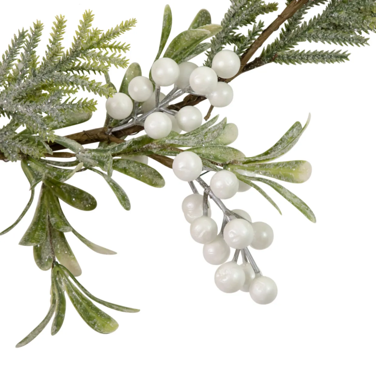 5' x 7" Artificial Christmas Garland with Frosted Foliage and Berries, Unlit