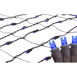 2' x 8' Blue LED Tree Trunk Wrap Christmas Net Lights - Brown Wire