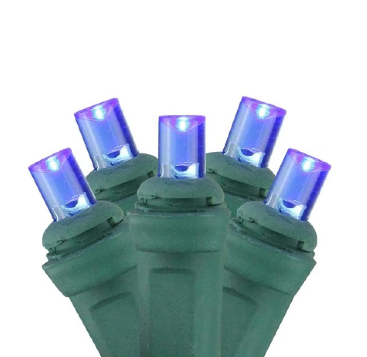 4' x 6' Blue LED Wide Angle Christmas Net Lights, Green Wire