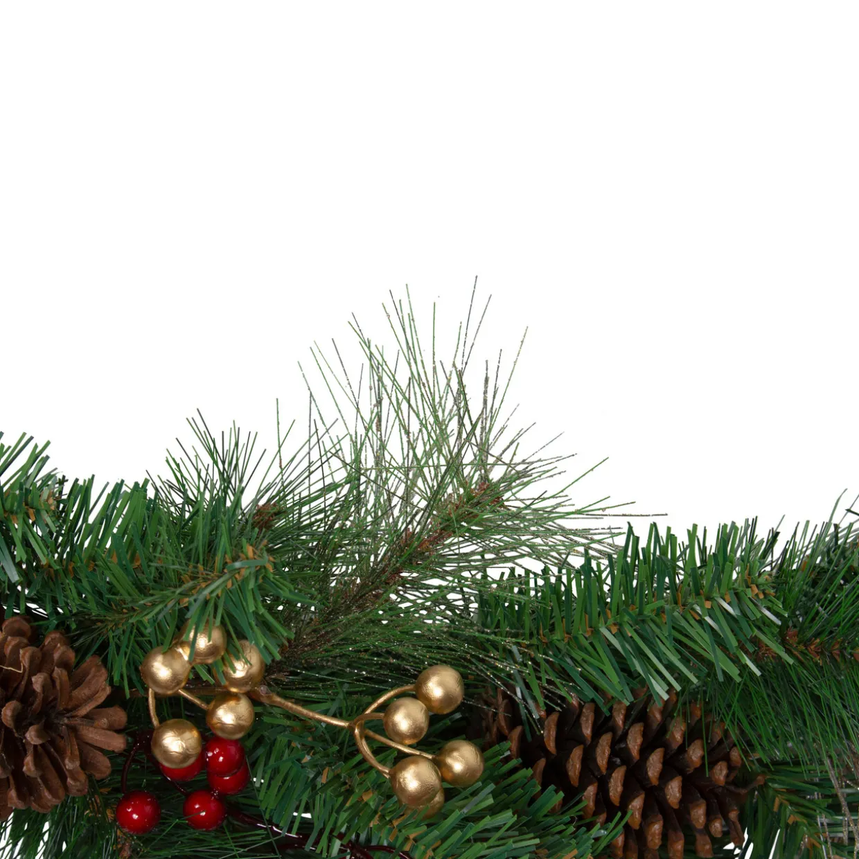 6' x 12" Bows and Berries Artificial Christmas Garland - Unlit