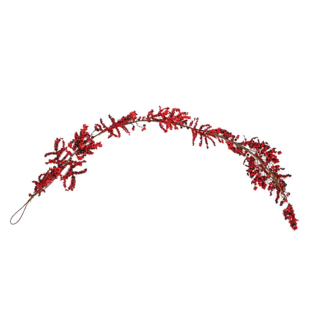 6' x 8" Burgundy Red Berry Artificial Christmas Garland- Unlit