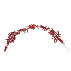 6' x 8" Burgundy Red Berry Artificial Christmas Garland- Unlit